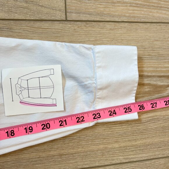 Black Brown1826 - White100% Cotton Shirt - Light Blue Trim & Elbow Patches (L) - Picture 13 of 14